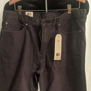 Black Denim Levis 514 36 x 30 Straight Fit